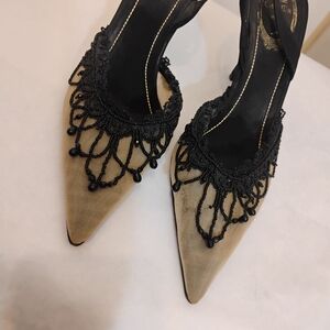 Rene Caovilla Heels Embellished Mesh Luxury Pump 40